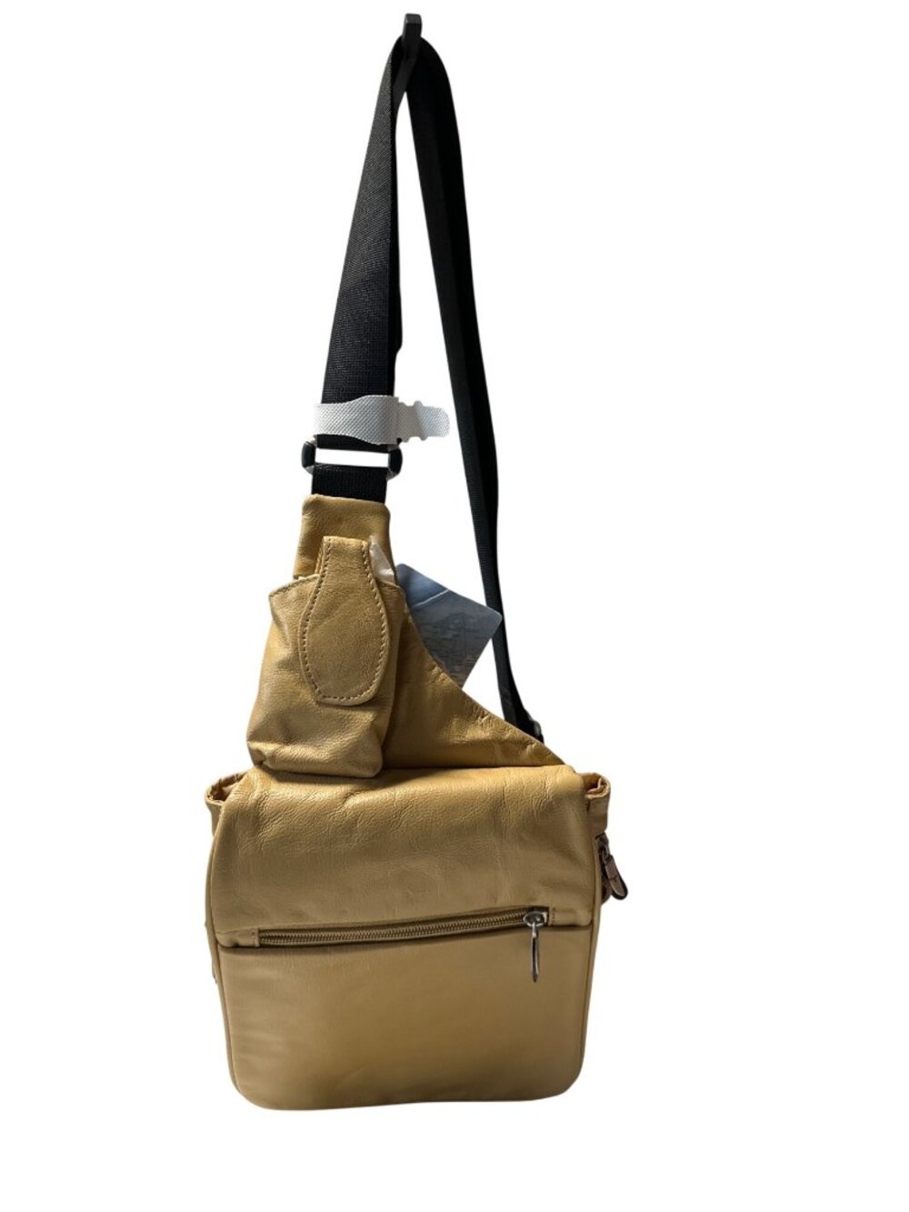 Travelon Tan Adjustable Strap & Multiple Zippered Compartments Crossbody Bag